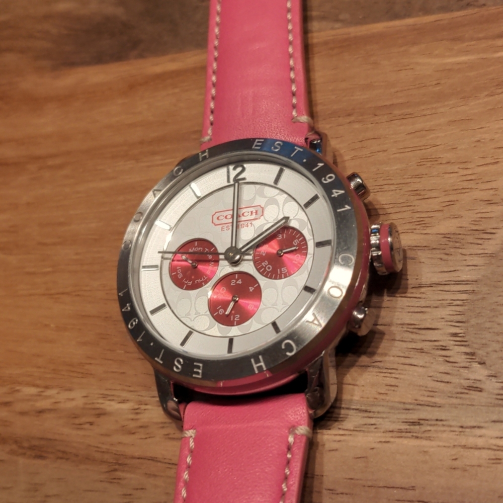 Coach Fuchsia Chronograph